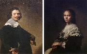 VERSPRONCK, Jan Cornelisz Portrait of a Man and Portrait of a Woman  wer oil on canvas